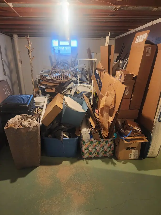 Roll-off dumpster container at job site for 8 Yard Dumpster Rental in Haslet